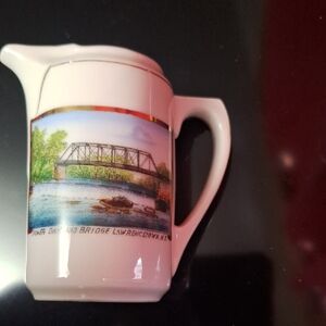 Vintage Power Dam Bridge, Lawrencetown, NS Cream Pitcher Collectiable